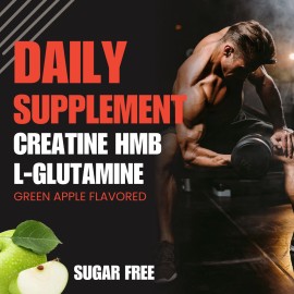 LHA Creatine Citrulline – 400g Workout Support, Green Apple flavor (2-Pack)