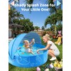 Hikiddy Foldable Kiddie Pool with Canopy: 47in Baby Pool and