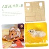 Sosoport DIY Wooden Hamster Hideout Guinea Pig House Toys Small