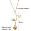 Yienate Boho Rose Flower Necklace Choker Gold Rose Pendant Necklace