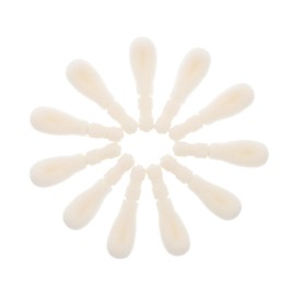 Baluue 50pcs Makeup Brush Replacement Heads Lip Brush Heads Soft Flocking Large Cotton Tip for Travel Daily Use