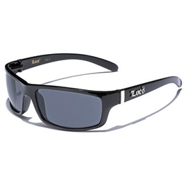 Locs Dark Lens Original Gangsta Shades Hardcore Men's Sunglasses - Solid Color & Bandana Print (Black | Smoke, Black)