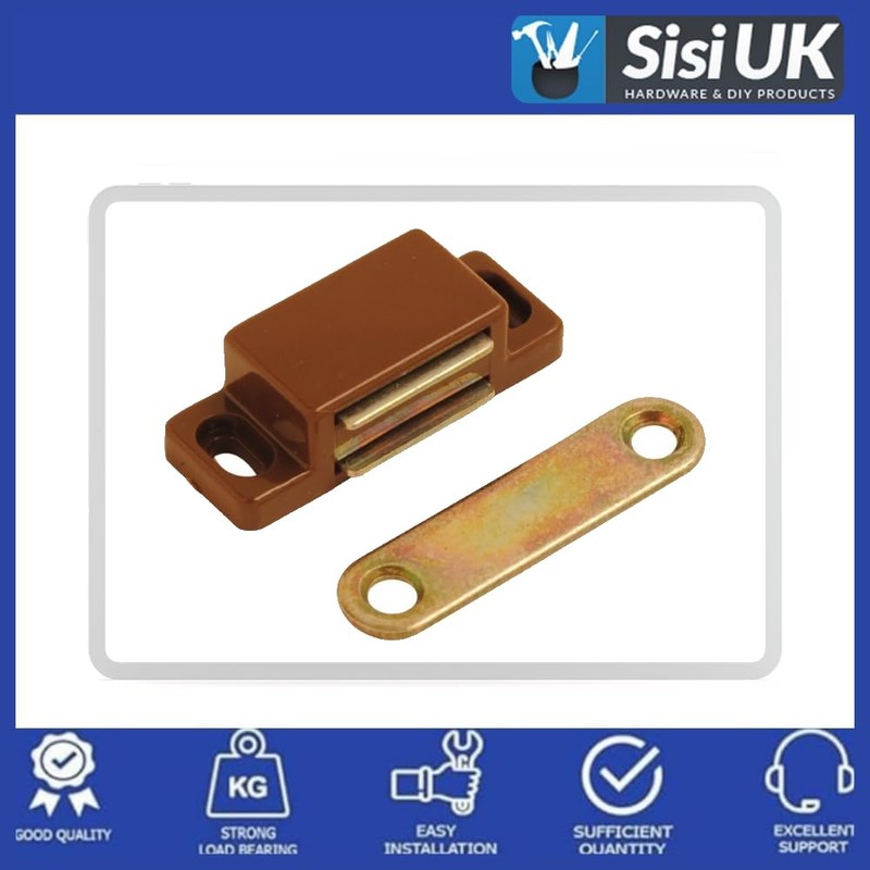 Heavy Duty Magnetic Door Catch Brown Cupboard Cabinet Door Thumb