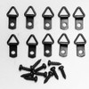 Mini Triangle Picture Hangers, 10 Count, Black, Extra Heavy Steel,