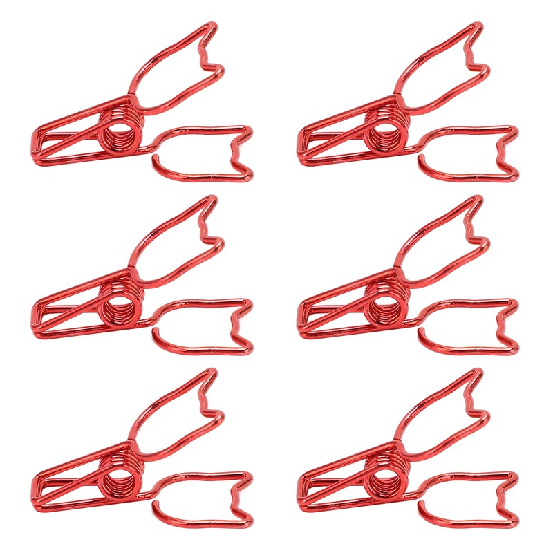 100Pcs Kitten Binder Clips Cute Animal Style Strong Clamping Hollow