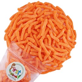FirstChoiceCandy Sweet & Sour Gummy Worms, Multi Flavors and Solid Colors (2 Pound, Sour Orange)