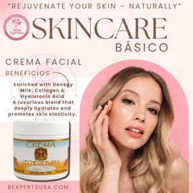 HIGH SUPREME Donkey Milk Face Cream(Leche de Burra) – 120g With Collagen & Hyaluronic Acid – Nourishing & Hydrating Moisturizer – For Sensitive, Dry & Mature Skin – Anti-Aging & Skin Renewal