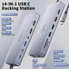 JESWO USB C Hub, 14 en 1 Adaptador USB C