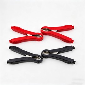 CHANJIF 4pcs Alligator Clips Red/Black 35A 82mm Insulation Clips Durable Insulation Voltage Tester for Marine Motorcycle Tractor Electric Vehicle Off-Road Vehicle