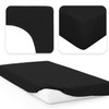 Jacobson jersey fitted sheet, cotton bed sheet, Black , 60x120
