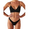 Rajputana Womens Bikini Black Push Up Brazilian Two Piece Swimsuit