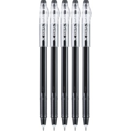 PILOT FriXion ColorSticks Erasable Gel Ink Stick Pens, Fine Point, Black Ink, 5-Pack (32441)