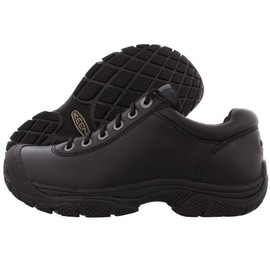 KEEN Utility Men's PTC Dress Oxford Low Height Non Slip Food Service Shoe, Black, 14