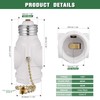 2-Pack E26 Light Socket Adapter - Converts Medium Screw Socket