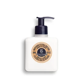 L'OCCITANE Shea Hands & Body Ultra Rich Wash: Cleanse, Soften, Gentle Foaming Cream, Classic Shea Scent, Prevent Dryness, With 5% Shea Butter, Refill Available