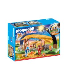 Playmobil Christmas 9494 Illuminating Nativity Manger with Fold-Out Feet, for Children Ages 4 +