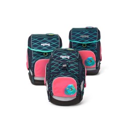 ergobag Fluo Zip Set Visibility Set Pack Cubo and Cubo Light Purchased After July 2019 Set 3-Piece, pink, pack school backpack