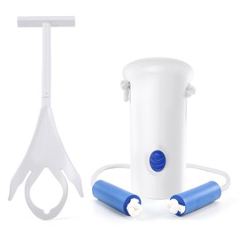 Jellas 4.6 Inch Wide Sock Aid Kit - Long Rope Assist Device for Seniors, Limited Mobility, Post-Surgery | No Bend Sock Helper & Remover | Easy On/Off Socks Tool (White)