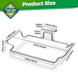 HNYYZL Trash Bag Holder,2 Pack Trash Bag Holder for Cabinet Door and Cupboards,Stainless Steel,Plastic Bag Holder Under Sink,Use for Kitchen,Bathroom,Camper,Rv