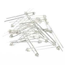 Cleiscry 100 Pieces 1.8 mm 5 Colours Each 20 Pieces Round Tip Water Clear Lens LED Diode Light Assorted Kit Green Blue White Yellow Red Component DIY