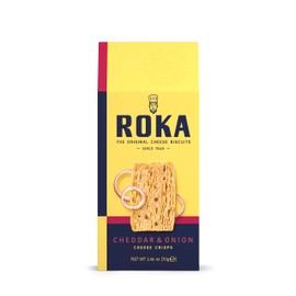 Roka The Original Cheese Biscuits, Cheddar & Onion Cheese Crisps, 2.46 Ounce (Pack of 8)