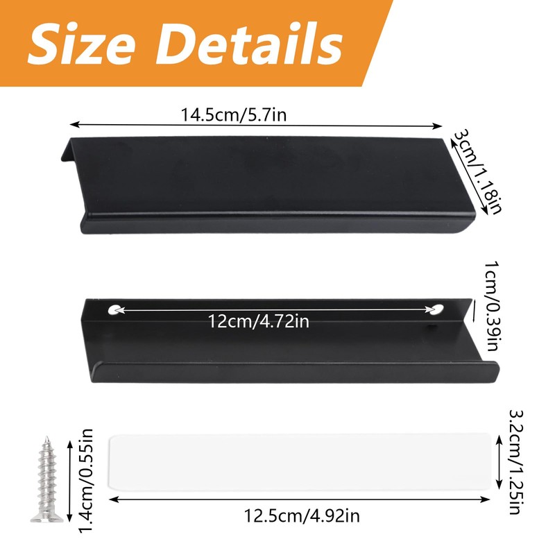 MOROBOR 10 Pack Finger Edge Pull, Self-Stick Instant Cabinet Drawer