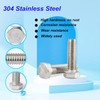 Joamang 1/4-20 x 2-1/2" 10PCS Hex Head Bolts Screws, Stainless