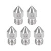 uxcell 5pcs 3D Printer Nozzle,Stainless Steel Nozzle 0.4mm,Extruder Print Head