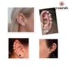 Yoursfs Pendientes de Cuff oreja non-Piercing Cuff Helix Cartílago arete