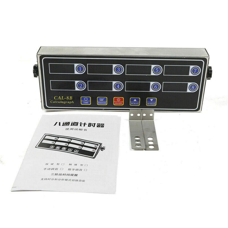 Commercial Kitchen Timers for Cooking, 8 Channels Digital Kitchen Timer