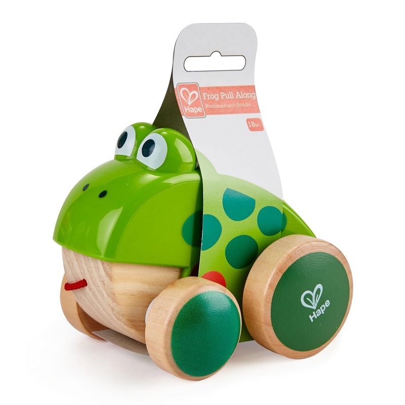 Hape Frog Pull-Along | Wooden Frog Fly Eating Pull Toddler