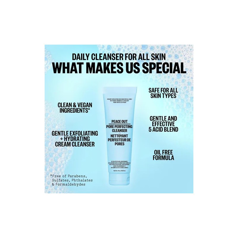 Limpiador Perfeccionador De Poros Peace Out Skincare, Limpia