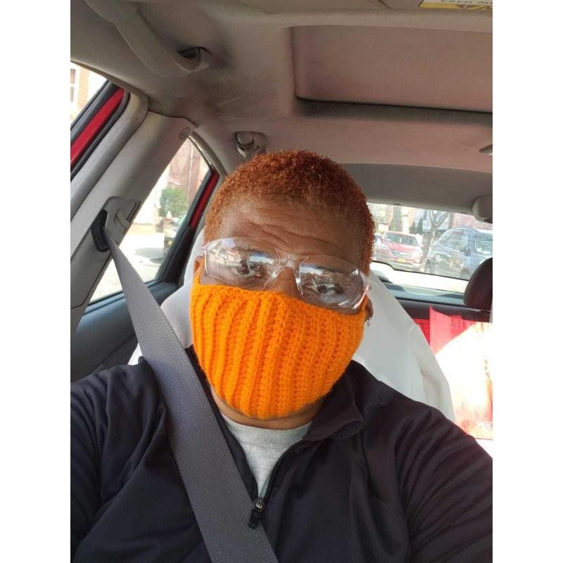 Iris Crochet Face Mask - Size: ADULT LARGE