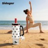 Sidagar 36oz Insulated Tumbler with Straw, Ceramic Water Bottle Travel