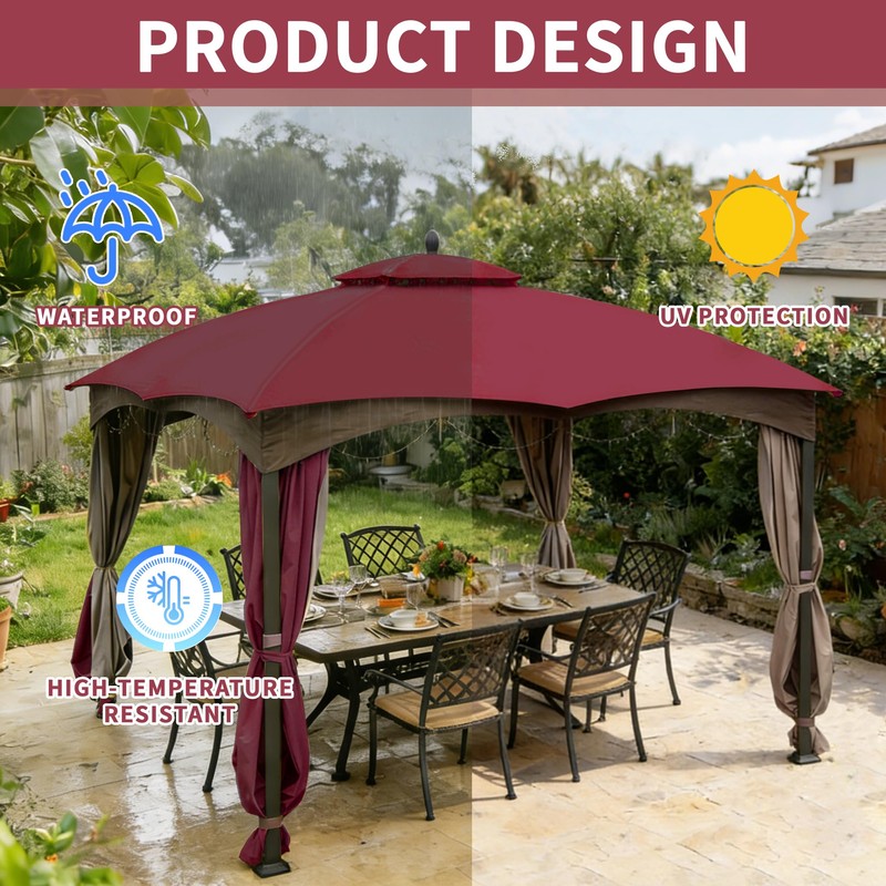 SCOCANOPY Replacement Top Compatible with Lowe's Allen Roth 10X12 Gazebo