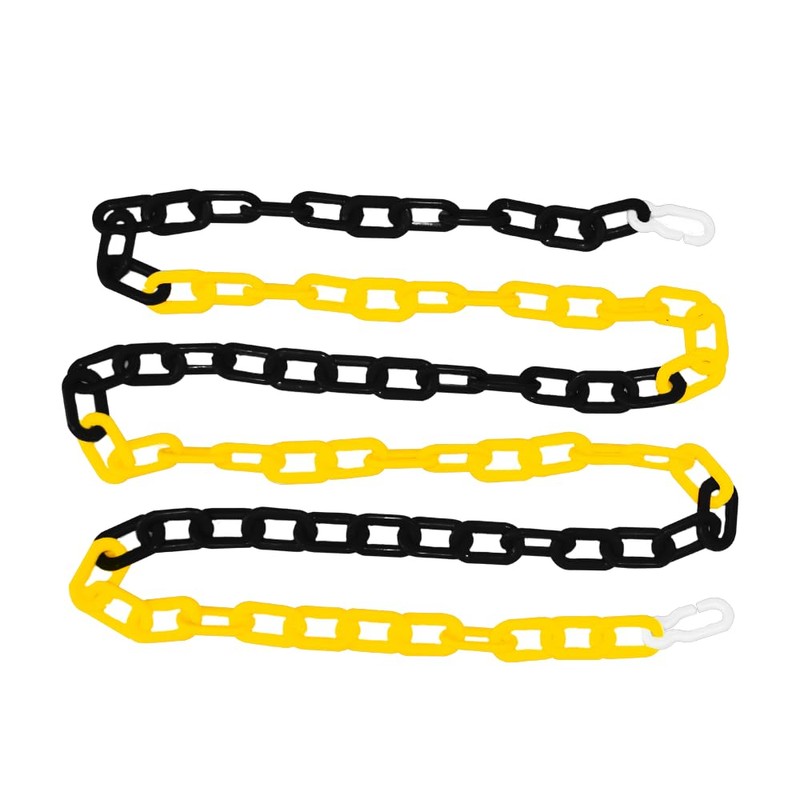 Yellow and Black Plastic Chain Barrier 3 Meter Length, 8mm