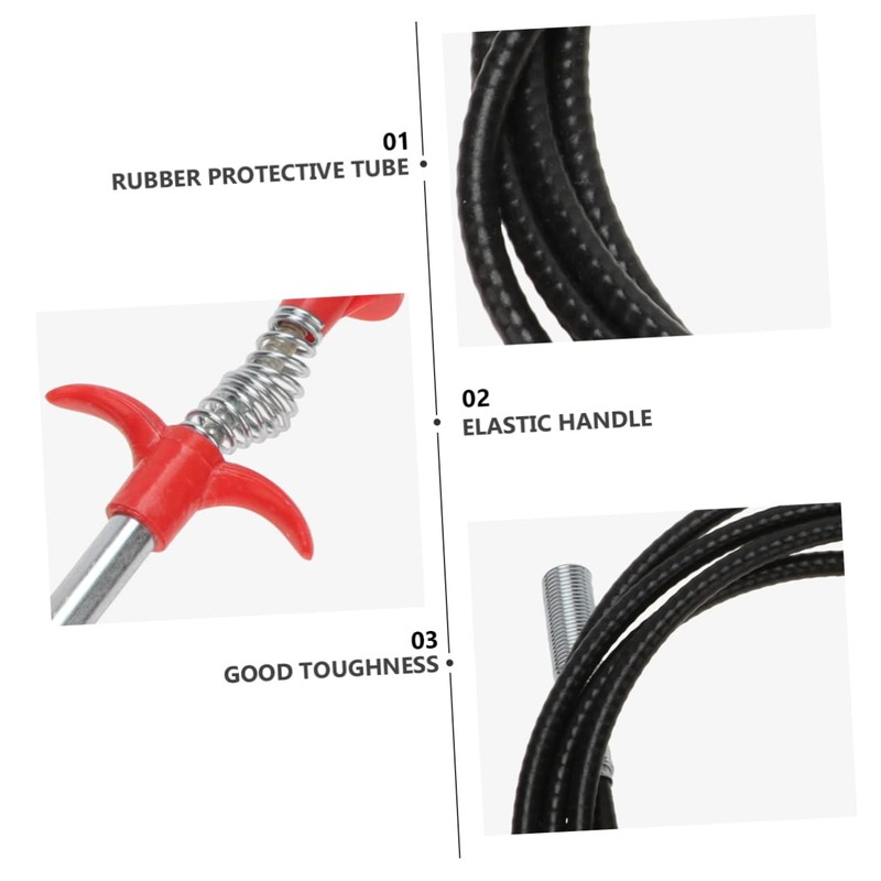 DOITOOL Unclog Sink Drain Flexible Grabber Tool Drain Removal Tool