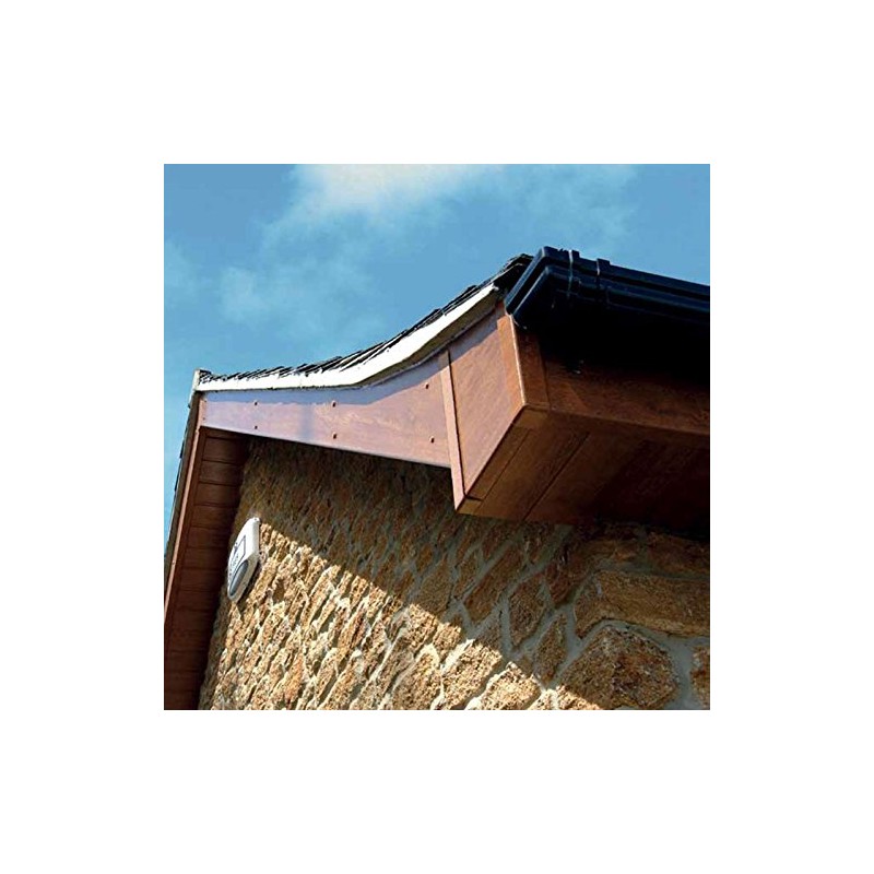 White Fascia Board 90° External Corner Trim for Flat PVC-u