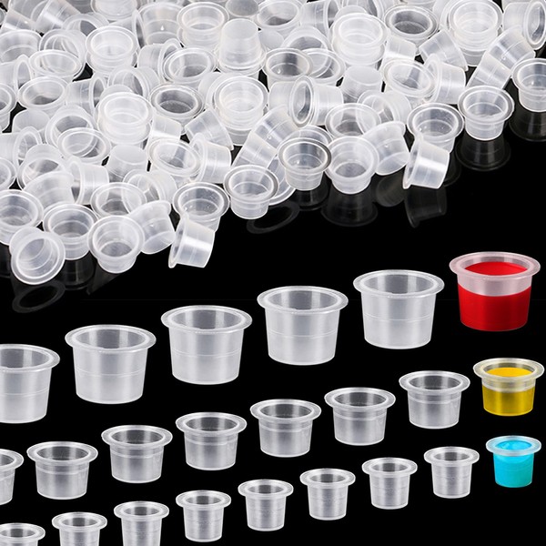 Tattoo Ink Caps - 500Pcs Tattoo Ink Cups Pigment Caps