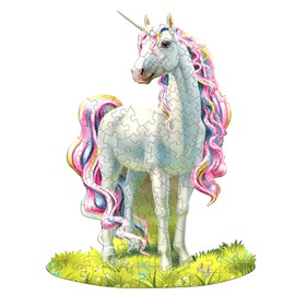 Madd Capp: I Am Lil' Unicorn - 100 Piece Puzzle - Kids Creature-Shaped Jigsaw, 26 X 33 Finished Size, Poster Reference, Educational Fun Facts Booklet