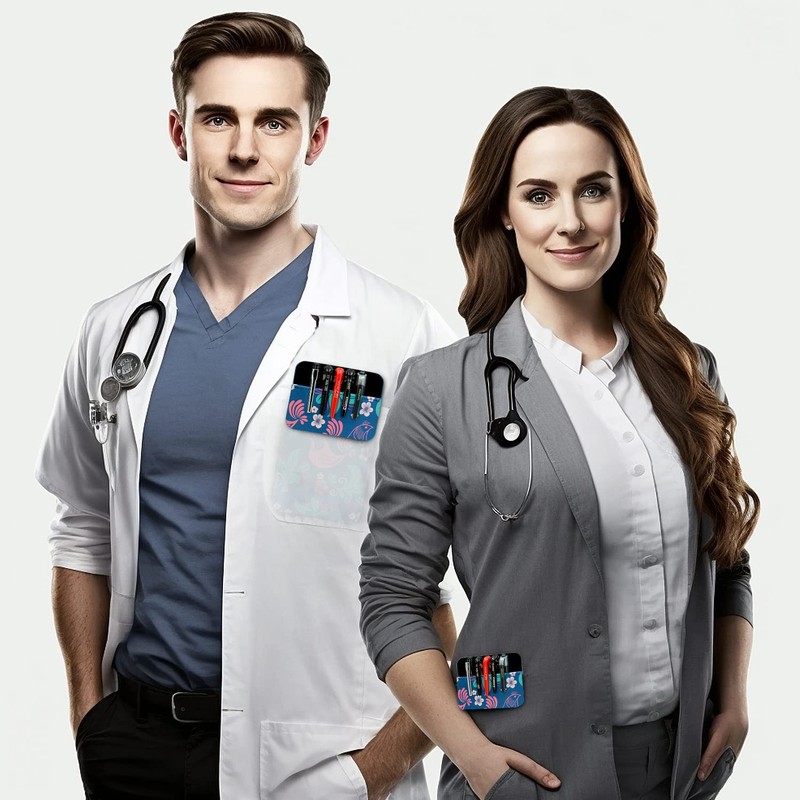 Leather Pocket Protector for Men: 2 Pack Multi Purpose pocket