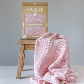 Abeille Soft Cotton Cellular Blanket Pink