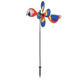 In the Breeze 2615 — Pivoting Parrot Bird Spinner — Colorful, Fun Wind Spinner and Wind Direction Indicator…