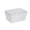 Wenko Adria Storage Basket with Lid, White, 14 x 19