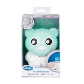 Playgro Goodnight Bear Night Light & Projector (Mint-White), 1pc