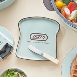 Toffy K-KU2-PA Bread Plate K-KU2 Pale Aqua Bread Plate, Bread Type, Retro Cute