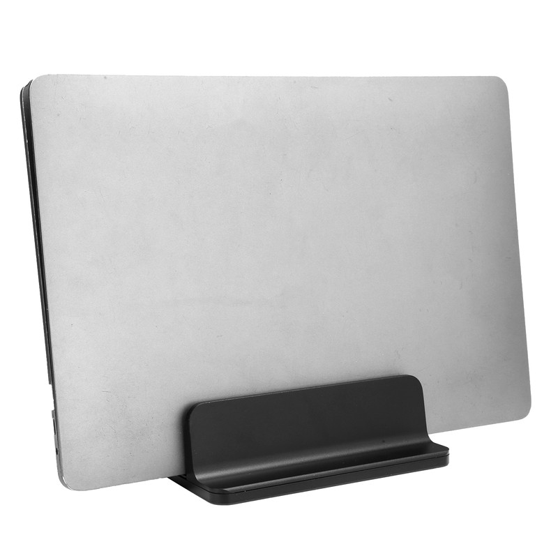 Aluminum Alloy Laptop Stand Vertical Adjustable Notebook Computer Storage HolderBlack
