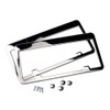 juew Stainless Steel License Plate Frame Durable with Screw Caps