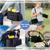 HINATAA Baby Pram Bag Stroller,Baby Stroller Organizer- Detachable Phone Bag