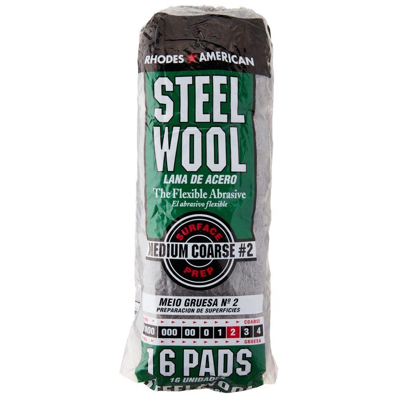 #2 Homax 106605-06 Rhodes American Steel Wool Pad Medium Course